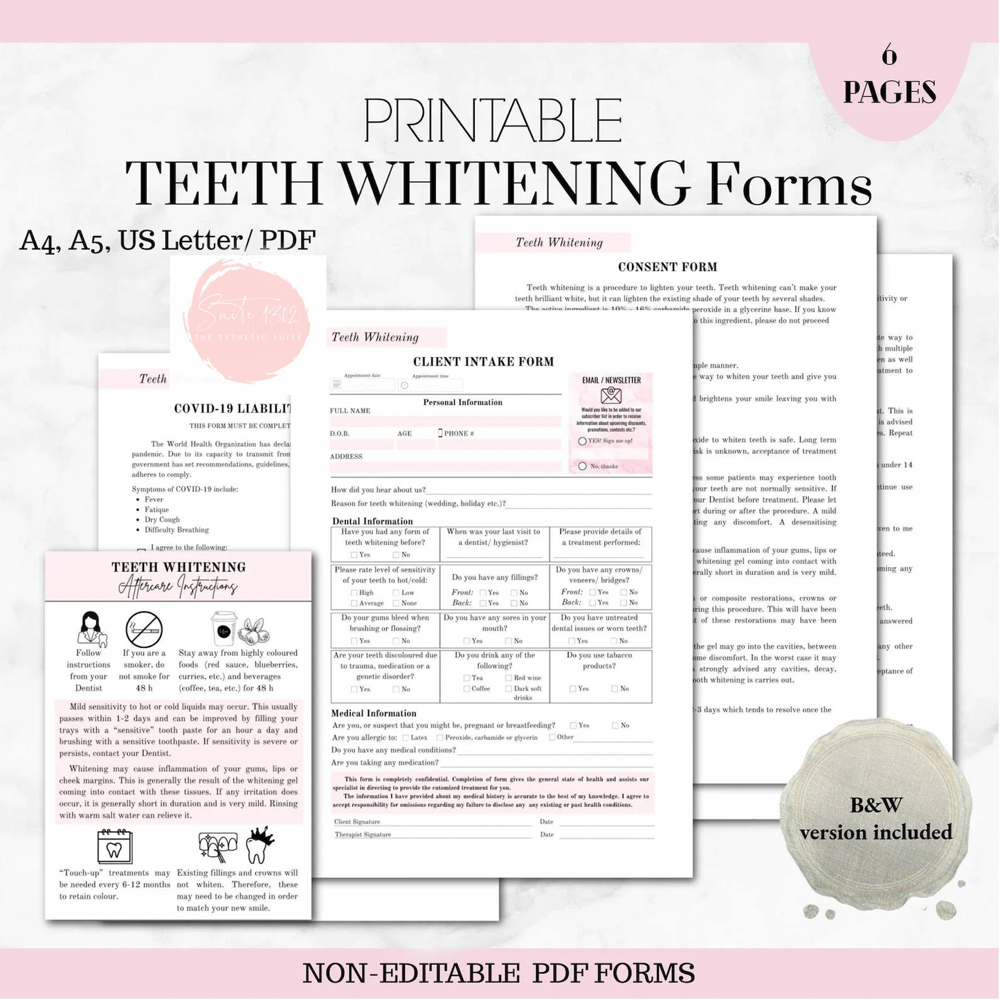 Teeth Whitening Forms | Teeth Whitening Training Manual | The Esthetic Suite