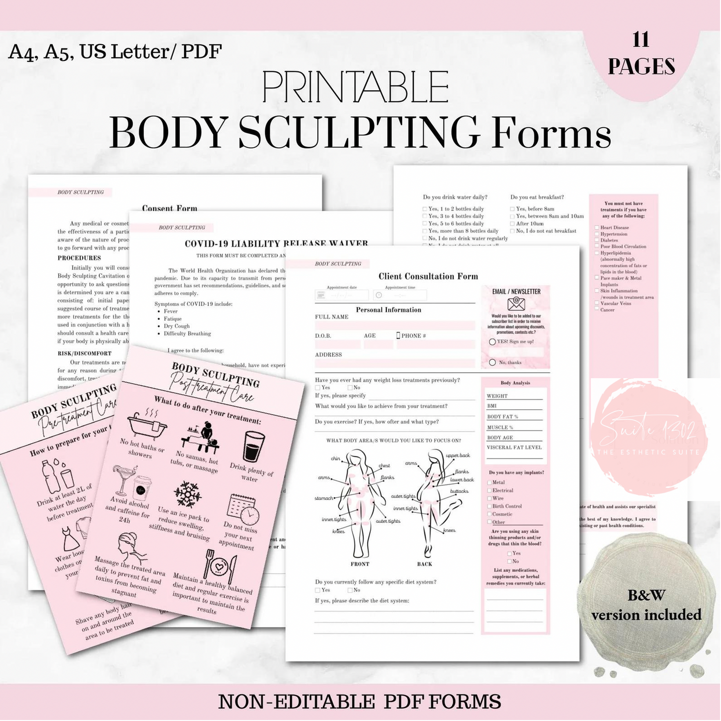 Body Sculpting Forms | Fat Burning | Body Care | The Esthetic Suite