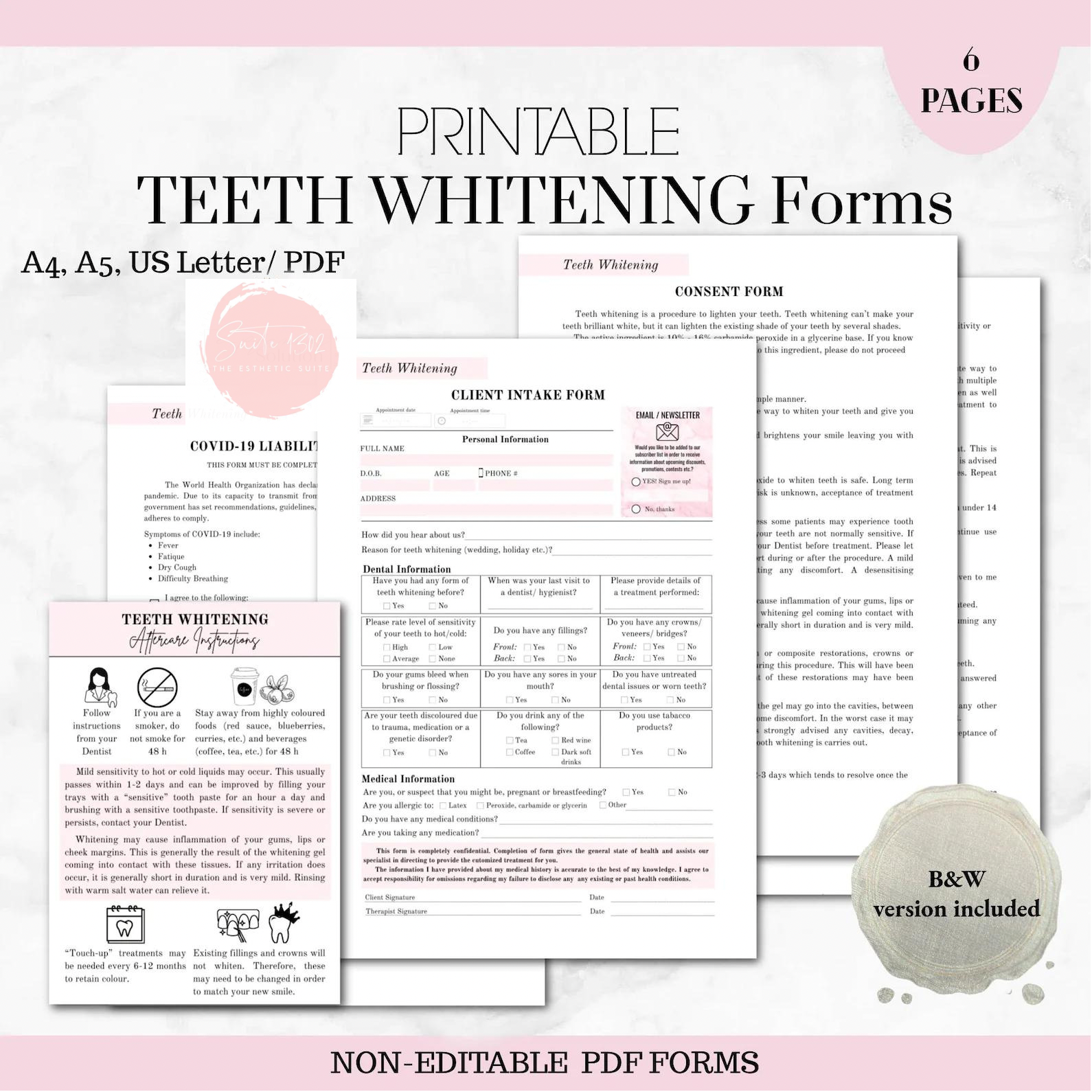 Teeth Whitening Forms | Teeth Whitening Training Manual | The Esthetic Suite